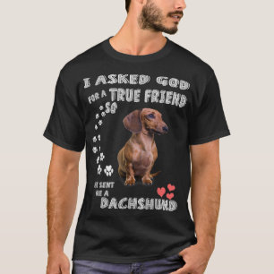 Dachshund Saying Mum Wiener Dad Weenie Lover Sausa T-Shirt