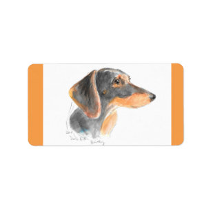 Dachshund SHEET of labels /stickers