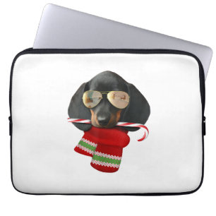 Dachshund shirt Cute Christmas Gift Dog Lovers Sun Laptop Sleeve