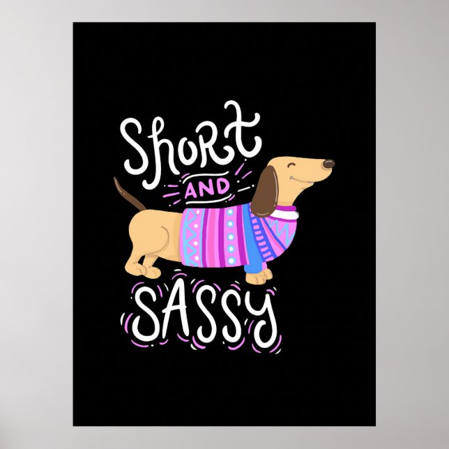 Dachshund Short And Sassy Poster (Front)