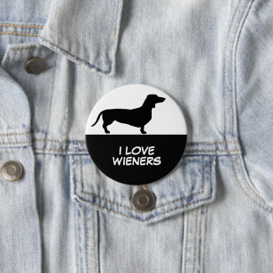 Dachshund Short Hair - Silhouette 1 7.5 Cm Round Badge