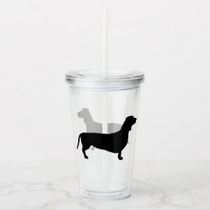Dachshund Short Hair - Silhouette 1 Acrylic Tumbler