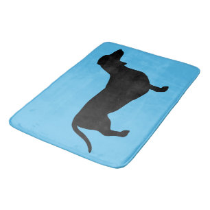Dachshund Short Hair - Silhouette 1 Bath Mat