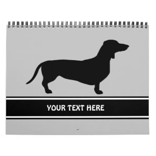 Dachshund Short Hair - Silhouette 1 Calendar