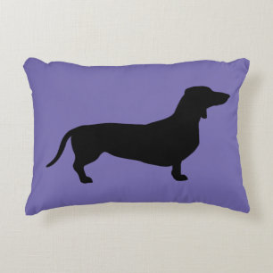 Dachshund Short Hair - Silhouette 1 Decorative Cushion