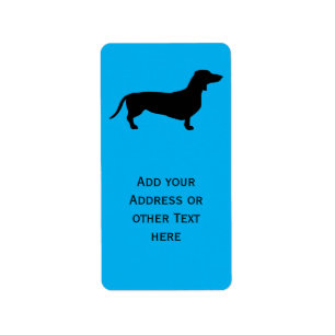 Dachshund Short Hair - Silhouette 1 Label