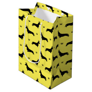 Dachshund Short Hair - Silhouette 1 Medium Gift Ba Bag