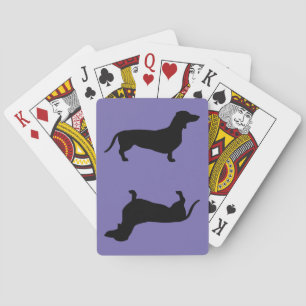 Dachshund Short Hair - Silhouette 1 Playing Cards