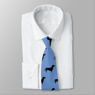 Dachshund Short Hair - Silhouette 1 Tie