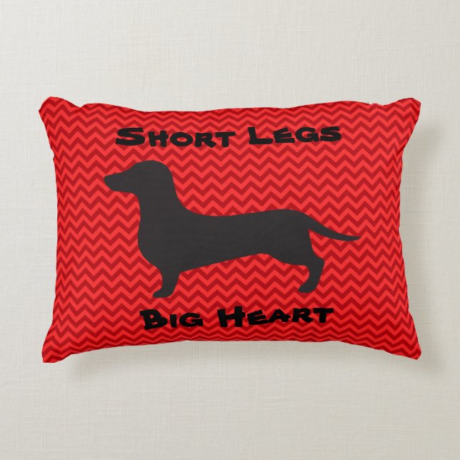 Dachshund - Short Legs Big Heart Accent Pillow (Front)