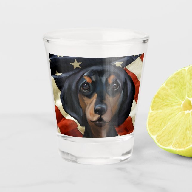 DACHSHUND SHOT GLASS (Front)