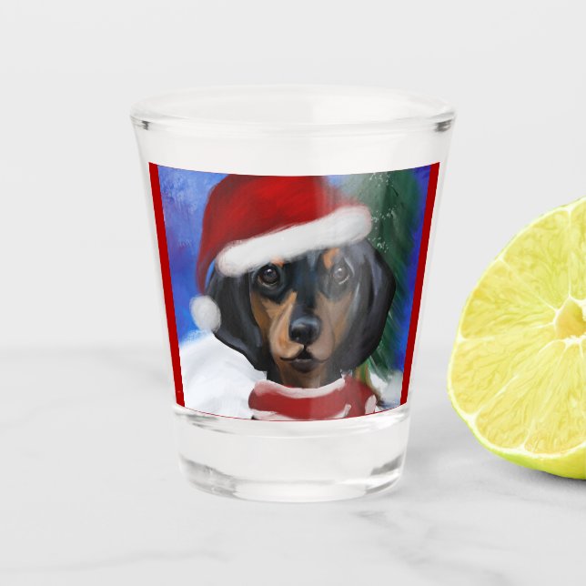 Dachshund  shot glass (Front)