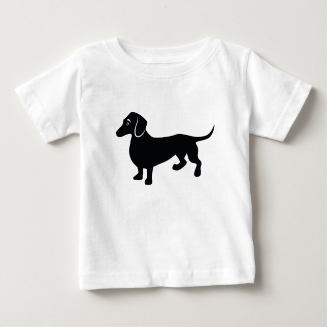 Dachshund Silhouette Baby T-Shirt (Front)