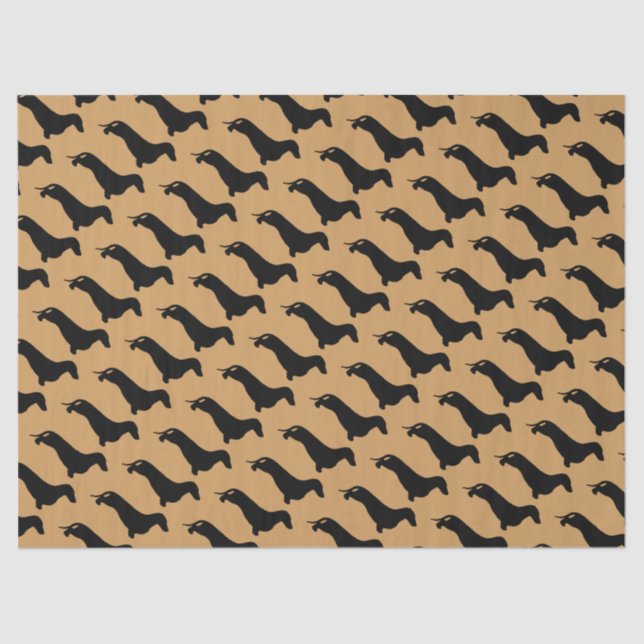 Dachshund silhouette black + your ideas tissue paper (Front)