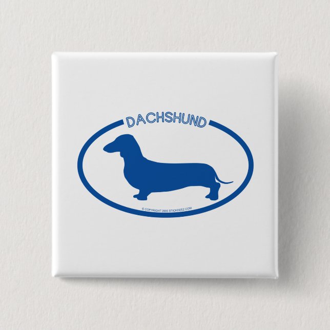 Dachshund Silhouette Button (Front)