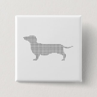 Dachshund Silhouette From Many 15 Cm Square Badge