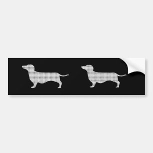 Dachshund Silhouette From Many Bumper Sticker