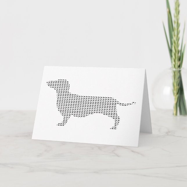 Dachshund Silhouette From Many Card (Front)