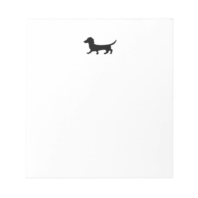 Dachshund Silhouette Note pad (Front)