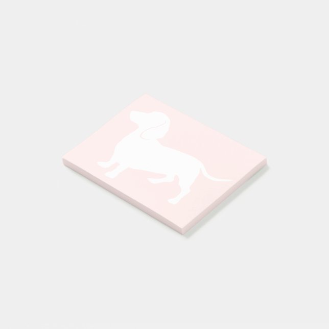 dachshund silhouette post-it notes (Angled)