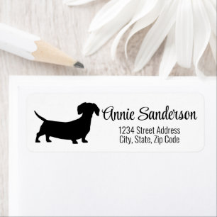 Dachshund Silhouette  Return Address Label