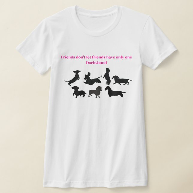 Dachshund Silhouette T-Shirt (Laydown)