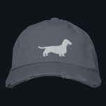 Dachshund Silhouette Wiener Dog Cute Pet Dachsie Embroidered Hat<br><div class="desc">This cool Dachshund lover’s hat is available in a variety of colours. Embroidered shorthaired wiener dog silhouette can be customised to an assortment of colour choices. Show off your love for the breed with the perfect Doxie hat. Makes a great gift for Dachsie dog dads, weenie dog moms, AKC dog...</div>