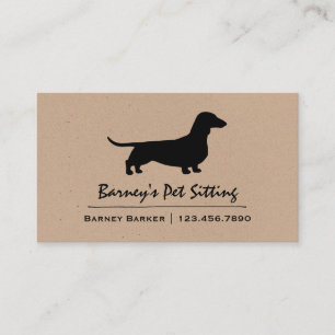 Dachshund Silhouette   Wiener Dog   Sausage Dog Business Card