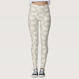 Dachshund Silhouettes Pattern Leggings