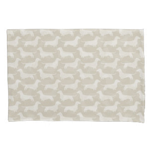 Dachshund Silhouettes Pattern Pillowcase