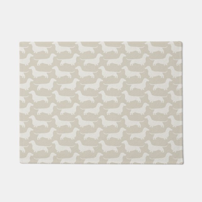 Dachshund Silhouettes Pattern | Wiener Dogs Doormat (Front)