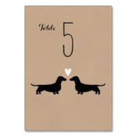 Dachshund Silhouettes Wedding Reception