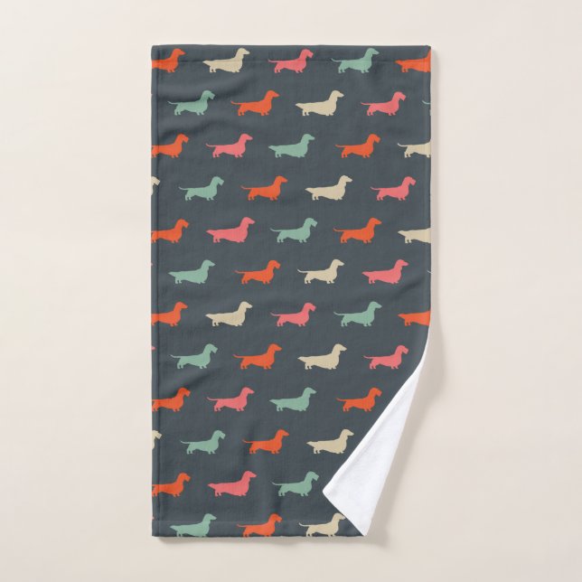 Dachshund Silhouettes Wiener Dog Lover's Hand Towel (Hand Towel)