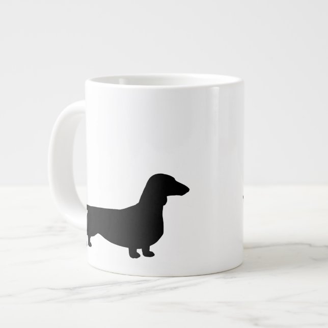 Dachshund Silhouettes Wiener Dog Lover's Large Coffee Mug (Front Left)