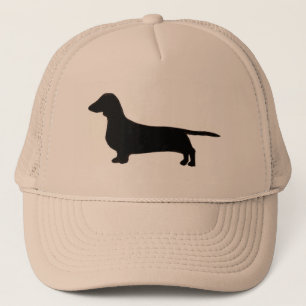 dachshund silo black.png trucker hat