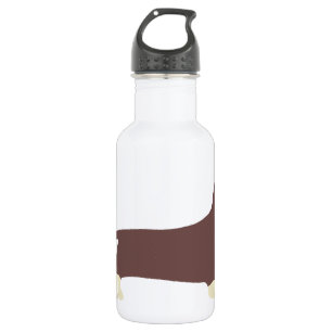 dachshund silo chocolate and cream 532 ml water bottle