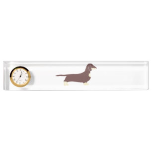 dachshund silo chocolate and cream nameplate