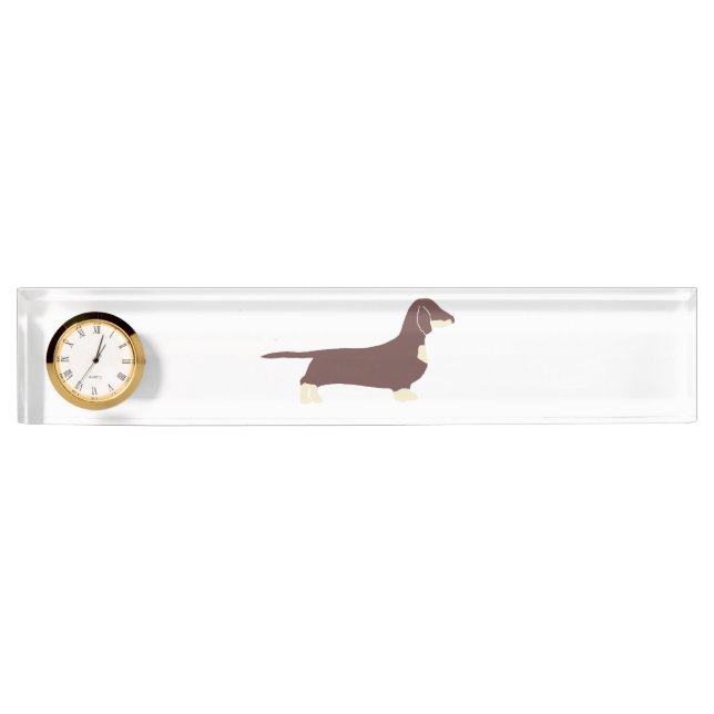 dachshund silo chocolate and cream nameplate (Front)