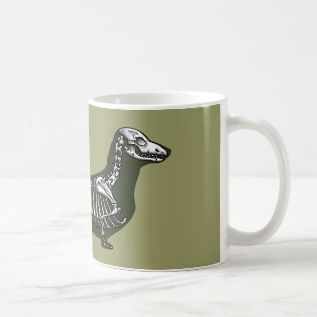 dachshund skeleton coffee mug (Right)