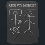 Dachshund Sleep With Dachshunds Baby Blanket<br><div class="desc">Dachshund Sleep With Dachshunds</div>