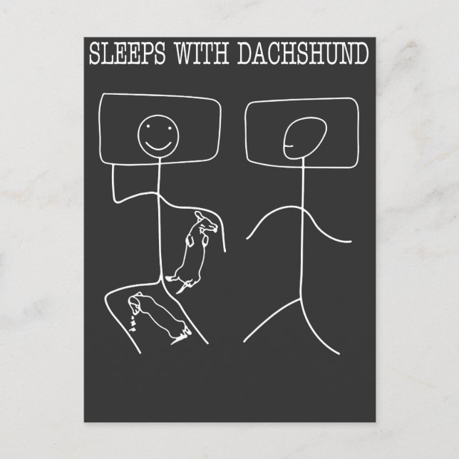 Dachshund Sleep With Dachshunds Postcard (Front)