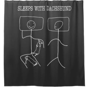 Dachshund Sleep With Dachshunds Shower Curtain