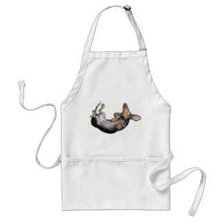 dachshund sleeping apron by Annabel Tarrant