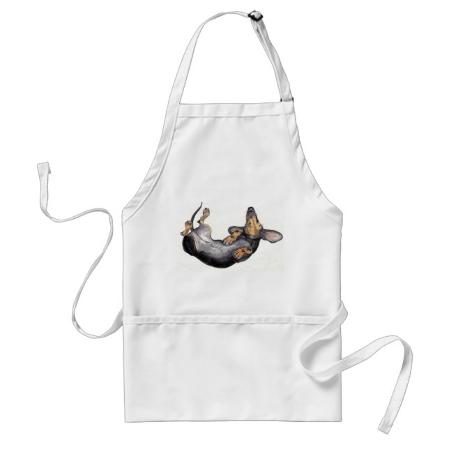 dachshund sleeping apron by Annabel Tarrant (Front)