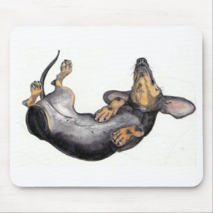 dachshund sleeping mouse pad