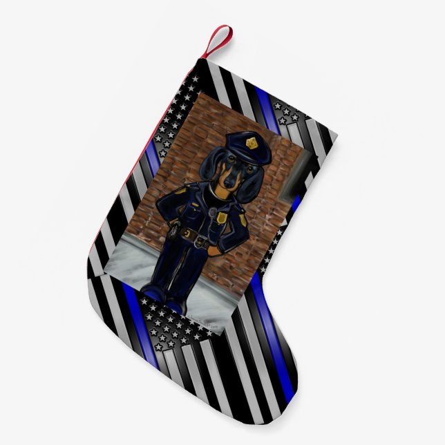 DACHSHUND SMALL CHRISTMAS STOCKING (Front (Hanging))