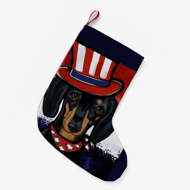 Dachshund  small christmas stocking (Front (Hanging))