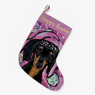 Dachshund small christmas stocking