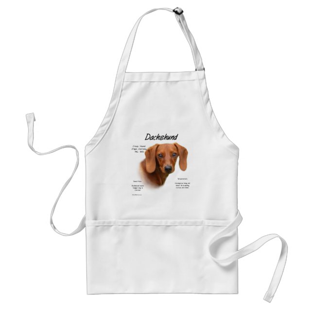 Dachshund (smooth) History Design Standard Apron (Front)