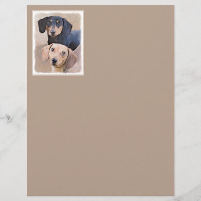 Dachshund (Smooth) Painting - Original Dog Art (Front)